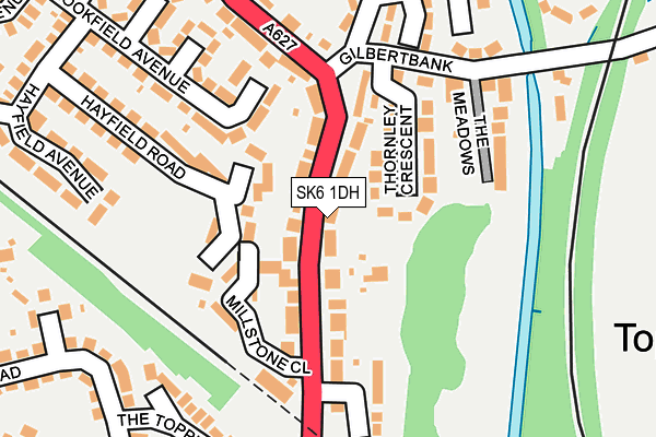 SK6 1DH map - OS OpenMap – Local (Ordnance Survey)