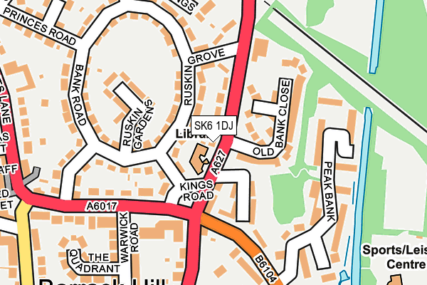 SK6 1DJ map - OS OpenMap – Local (Ordnance Survey)