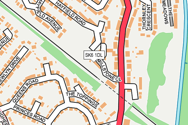 SK6 1DL map - OS OpenMap – Local (Ordnance Survey)