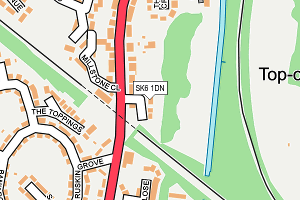 SK6 1DN map - OS OpenMap – Local (Ordnance Survey)