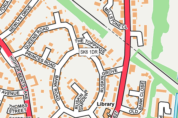 SK6 1DR map - OS OpenMap – Local (Ordnance Survey)