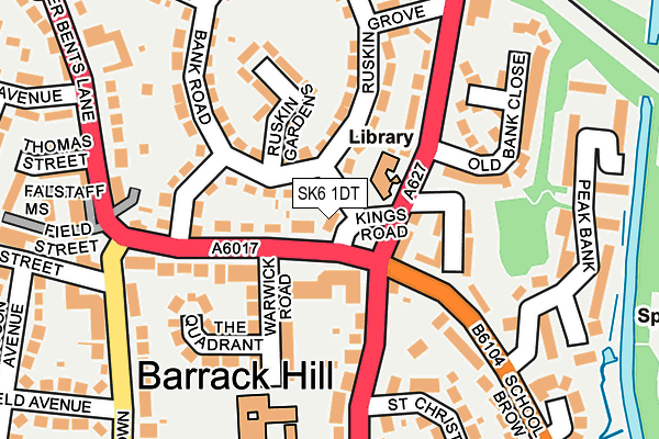 SK6 1DT map - OS OpenMap – Local (Ordnance Survey)