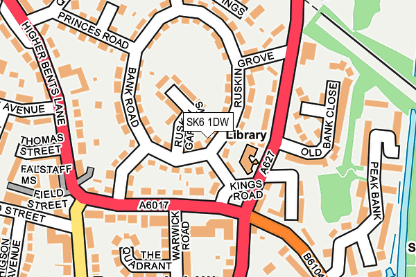 SK6 1DW map - OS OpenMap – Local (Ordnance Survey)