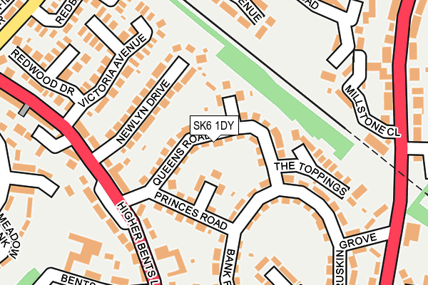 SK6 1DY map - OS OpenMap – Local (Ordnance Survey)