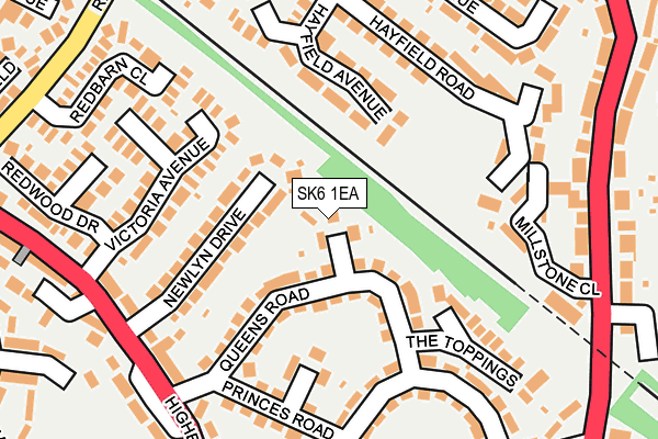 SK6 1EA map - OS OpenMap – Local (Ordnance Survey)