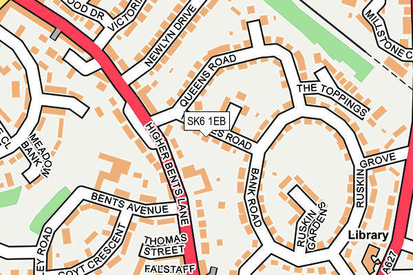 SK6 1EB map - OS OpenMap – Local (Ordnance Survey)