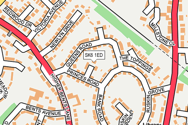SK6 1ED map - OS OpenMap – Local (Ordnance Survey)