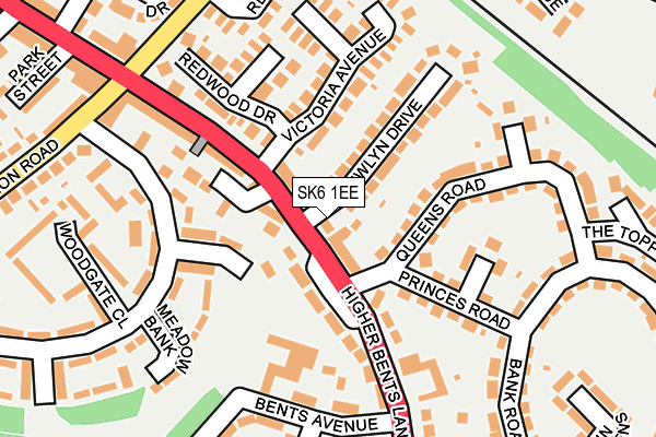 SK6 1EE map - OS OpenMap – Local (Ordnance Survey)