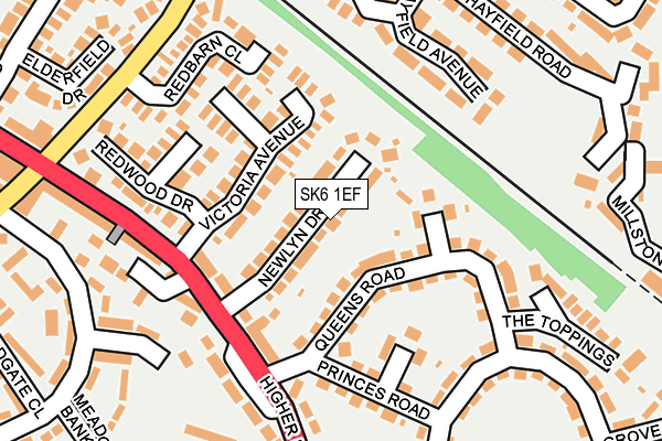 SK6 1EF map - OS OpenMap – Local (Ordnance Survey)