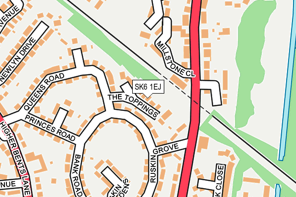 SK6 1EJ map - OS OpenMap – Local (Ordnance Survey)