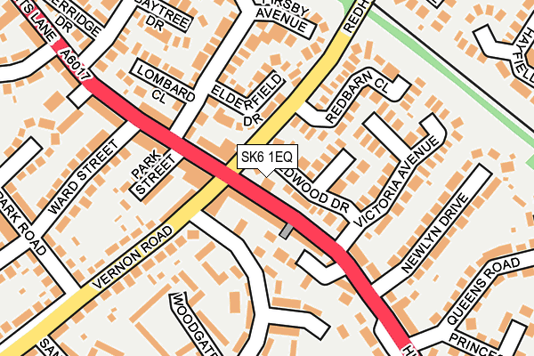 SK6 1EQ map - OS OpenMap – Local (Ordnance Survey)