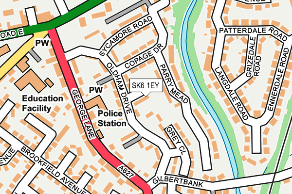 SK6 1EY map - OS OpenMap – Local (Ordnance Survey)