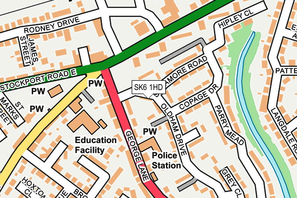 SK6 1HD map - OS OpenMap – Local (Ordnance Survey)