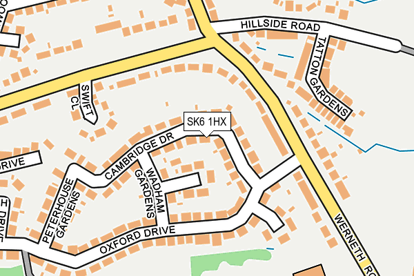 SK6 1HX map - OS OpenMap – Local (Ordnance Survey)