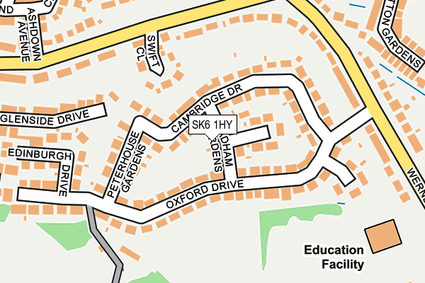 SK6 1HY map - OS OpenMap – Local (Ordnance Survey)