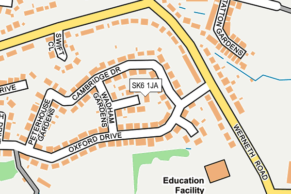 SK6 1JA map - OS OpenMap – Local (Ordnance Survey)
