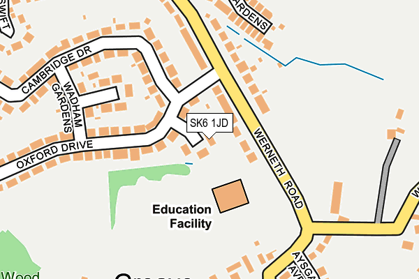 SK6 1JD map - OS OpenMap – Local (Ordnance Survey)