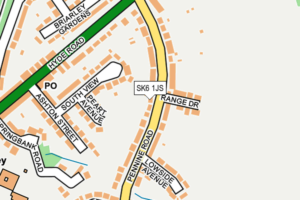 SK6 1JS map - OS OpenMap – Local (Ordnance Survey)