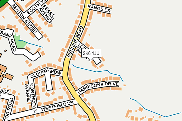 SK6 1JU map - OS OpenMap – Local (Ordnance Survey)