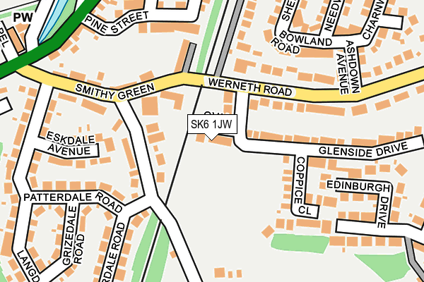 SK6 1JW map - OS OpenMap – Local (Ordnance Survey)