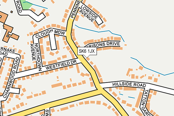 SK6 1JX map - OS OpenMap – Local (Ordnance Survey)
