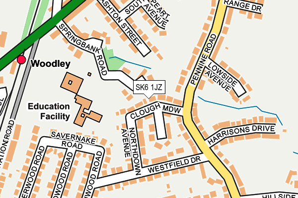 SK6 1JZ map - OS OpenMap – Local (Ordnance Survey)