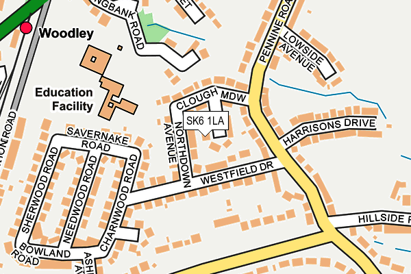 SK6 1LA map - OS OpenMap – Local (Ordnance Survey)