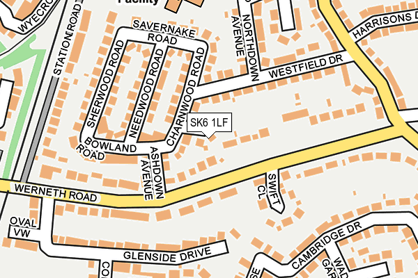 SK6 1LF map - OS OpenMap – Local (Ordnance Survey)