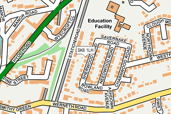 SK6 1LH map - OS OpenMap – Local (Ordnance Survey)
