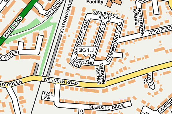 SK6 1LJ map - OS OpenMap – Local (Ordnance Survey)