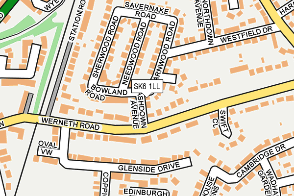 SK6 1LL map - OS OpenMap – Local (Ordnance Survey)