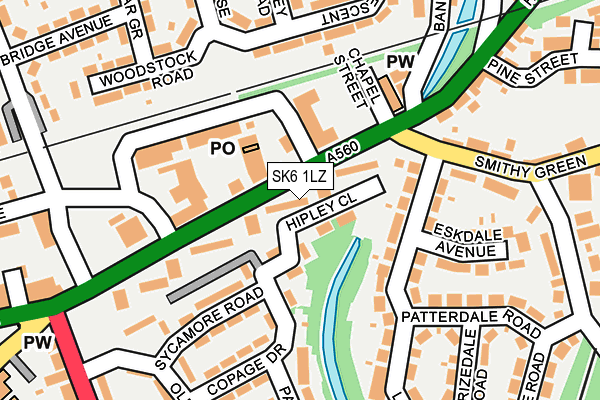 SK6 1LZ map - OS OpenMap – Local (Ordnance Survey)