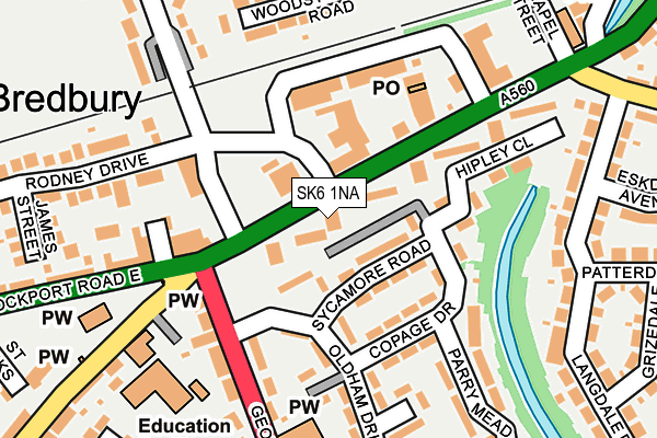 SK6 1NA map - OS OpenMap – Local (Ordnance Survey)