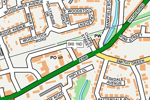 SK6 1ND map - OS OpenMap – Local (Ordnance Survey)