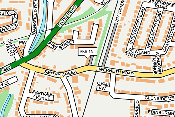 SK6 1NJ map - OS OpenMap – Local (Ordnance Survey)