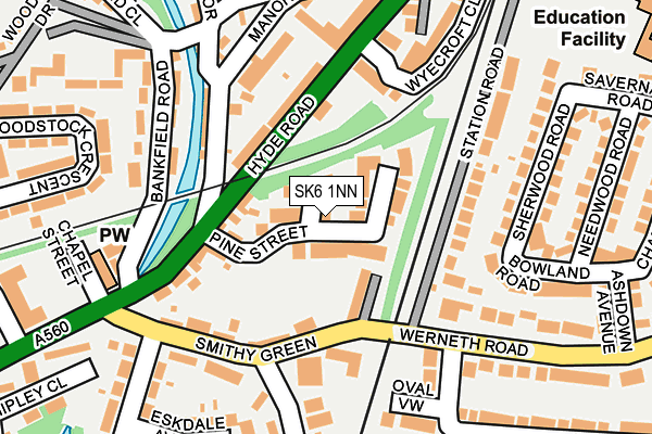 SK6 1NN map - OS OpenMap – Local (Ordnance Survey)