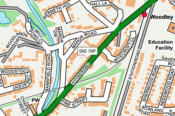 SK6 1NP map - OS OpenMap – Local (Ordnance Survey)