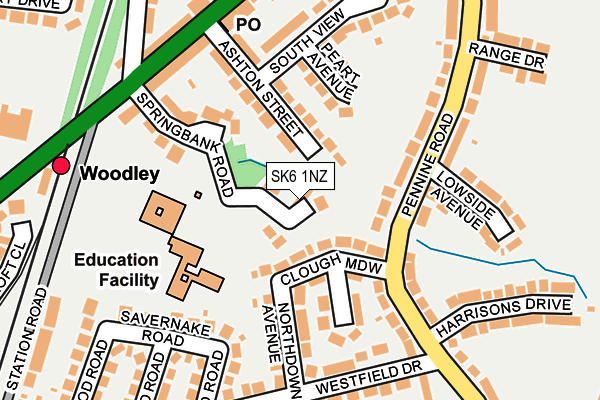 SK6 1NZ map - OS OpenMap – Local (Ordnance Survey)