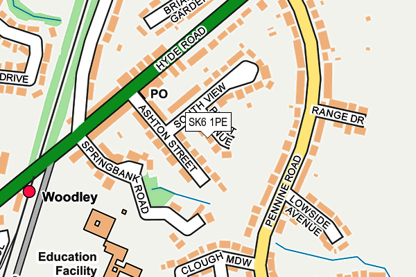 SK6 1PE map - OS OpenMap – Local (Ordnance Survey)