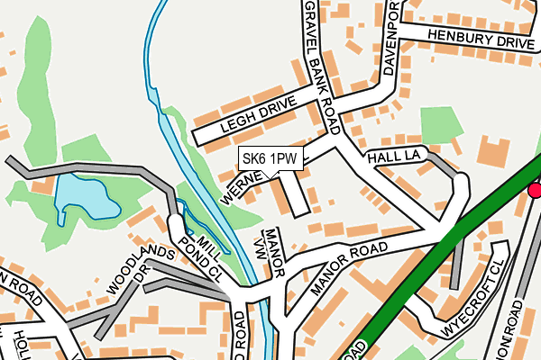 SK6 1PW map - OS OpenMap – Local (Ordnance Survey)