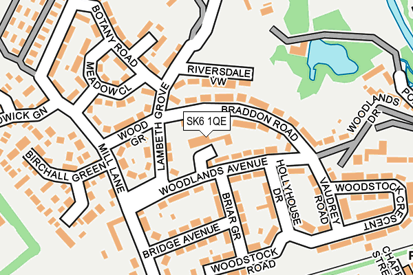 SK6 1QE map - OS OpenMap – Local (Ordnance Survey)