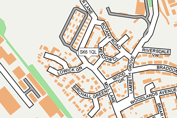 SK6 1QL map - OS OpenMap – Local (Ordnance Survey)