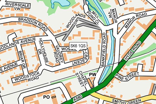 SK6 1QS map - OS OpenMap – Local (Ordnance Survey)