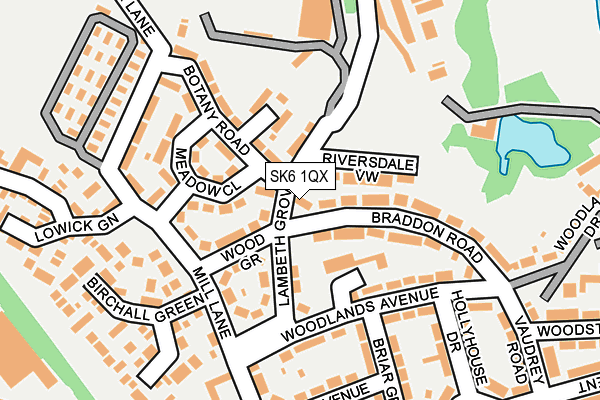 SK6 1QX map - OS OpenMap – Local (Ordnance Survey)