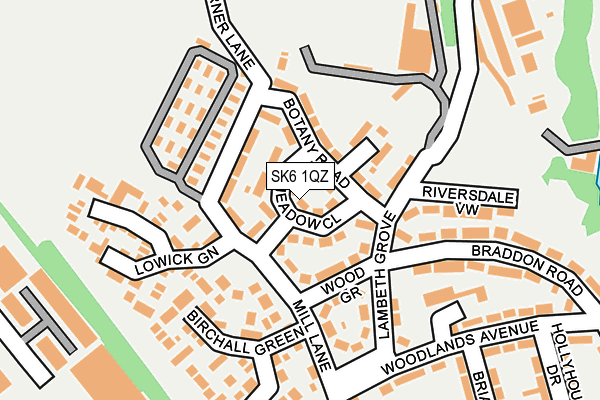 SK6 1QZ map - OS OpenMap – Local (Ordnance Survey)