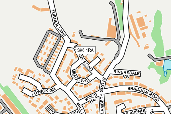 SK6 1RA map - OS OpenMap – Local (Ordnance Survey)
