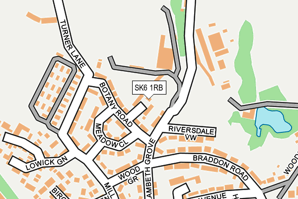 SK6 1RB map - OS OpenMap – Local (Ordnance Survey)