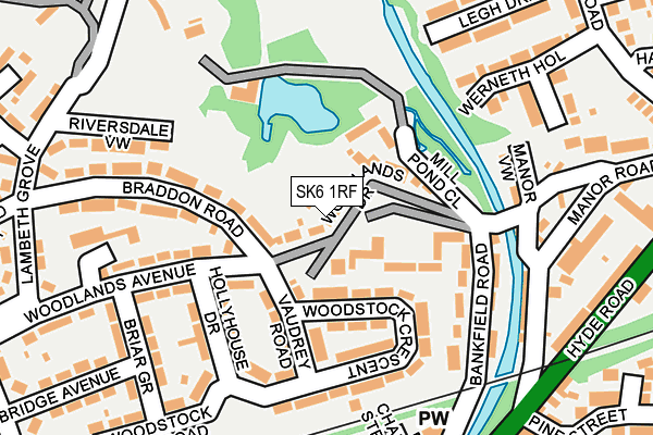 SK6 1RF map - OS OpenMap – Local (Ordnance Survey)