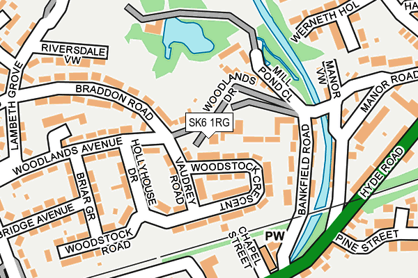 SK6 1RG map - OS OpenMap – Local (Ordnance Survey)