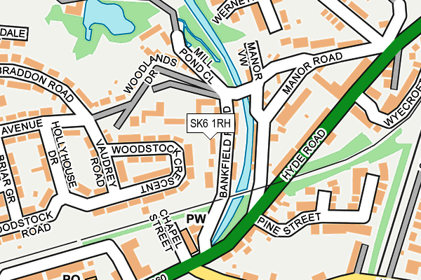 SK6 1RH map - OS OpenMap – Local (Ordnance Survey)